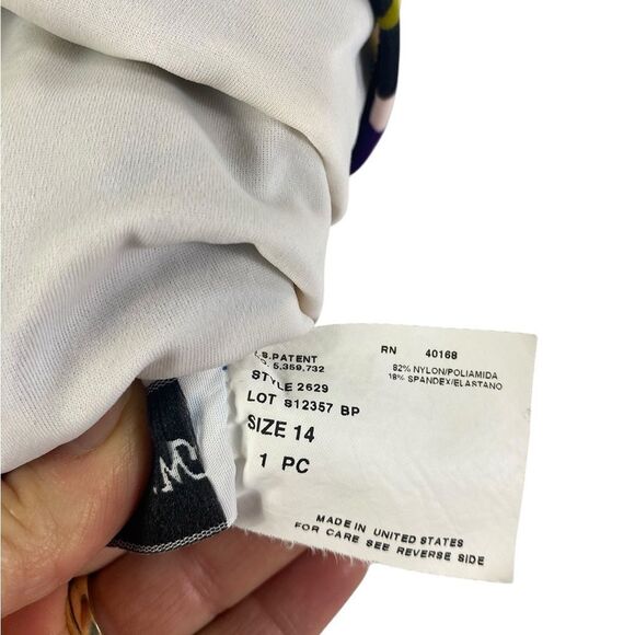 Multicolor Miraclesuit 14 Halter top with ruched sides and push up - Picture 4 of 6